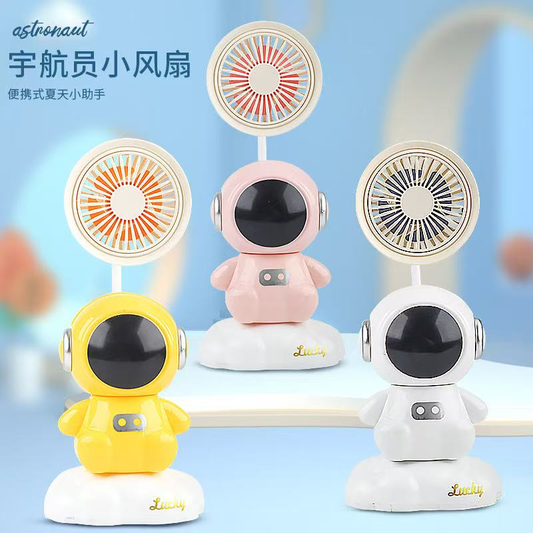 Spaceman Rechargeable Fan (with Lighted Pen Holder and Pencil Sharpener)